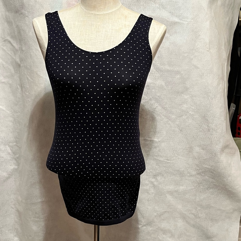Blue and White Polka Dot Tank top